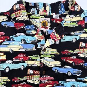 Max Boxxer Black 2XL XXL SS Casual Shirt Classic‎ Cars AOP Colorful Cotton